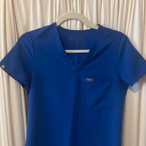 Figs Royal Blue Catarina One-Pocket Scrub Top